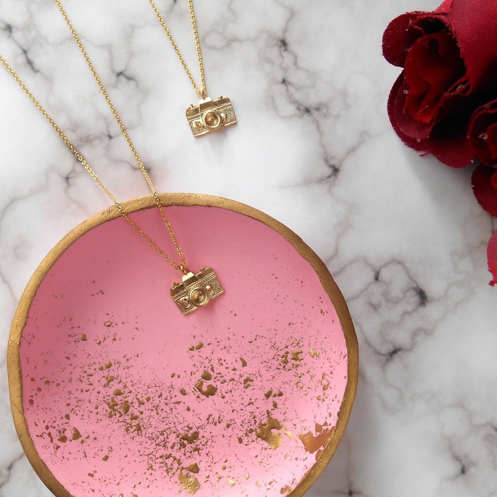 New Gold Camera Necklace